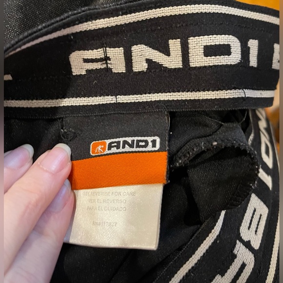 And1 Track Pants Black Large Drawstrings Logo - Picture 3 of 4